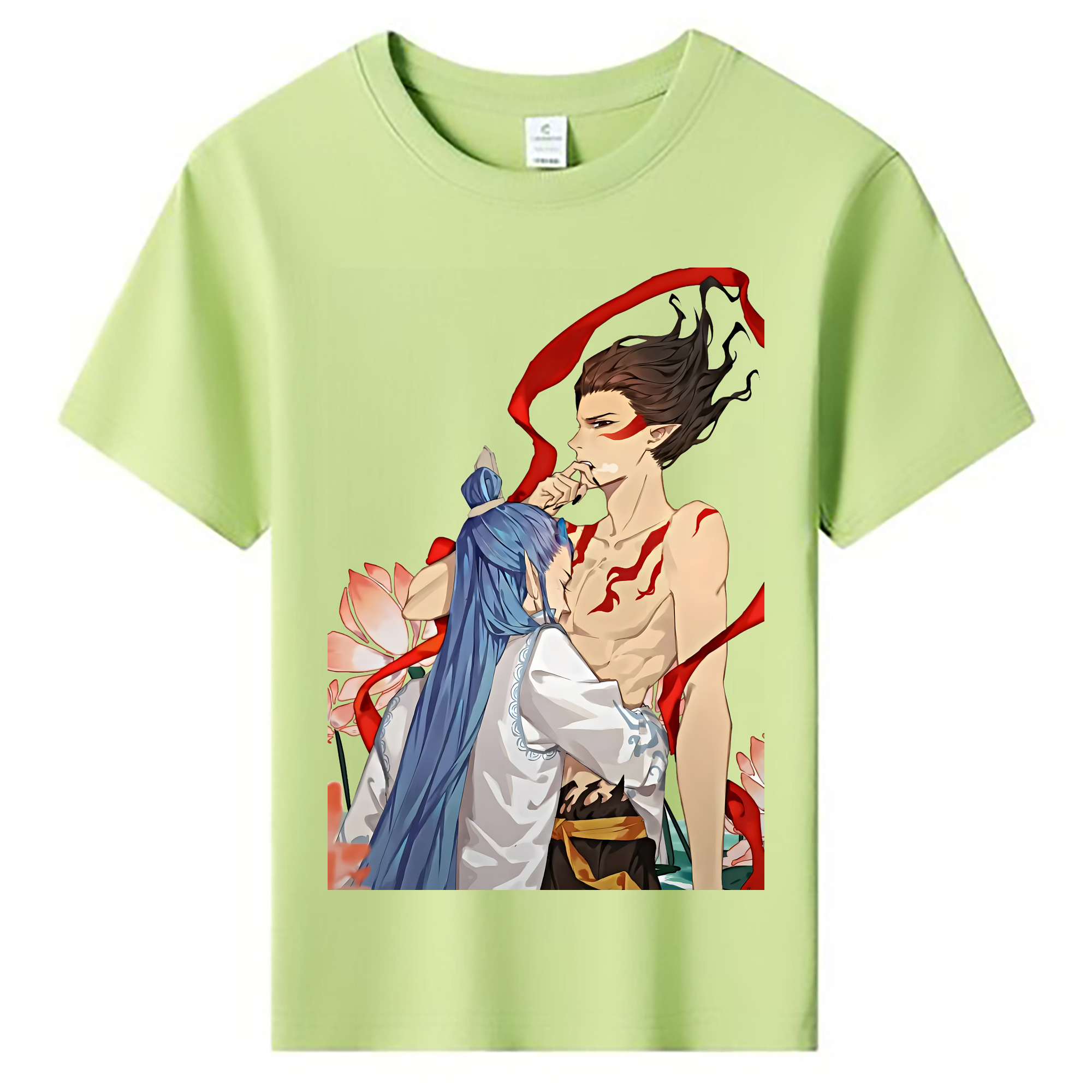 （画像用） Ne Zha 2 ナタ 魔童の大暴れ 綿100％キッズTシャツ（フロントプリント）